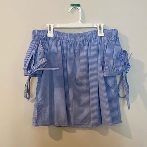 Lulu’s Off The Shoulder Striped Top